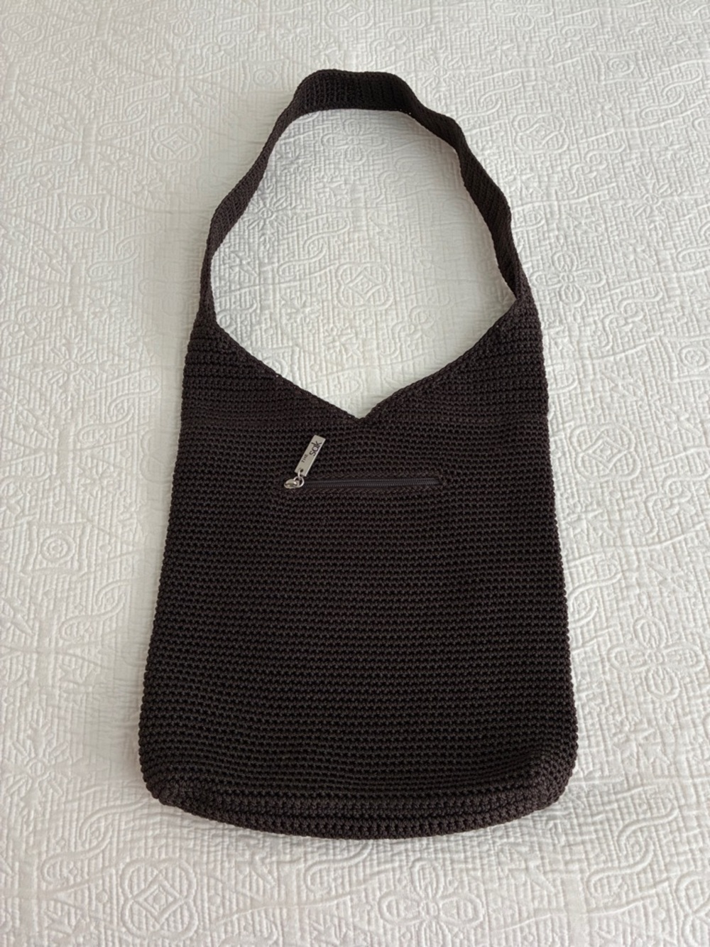 The Sak Brown Crochet Shoulder Bag